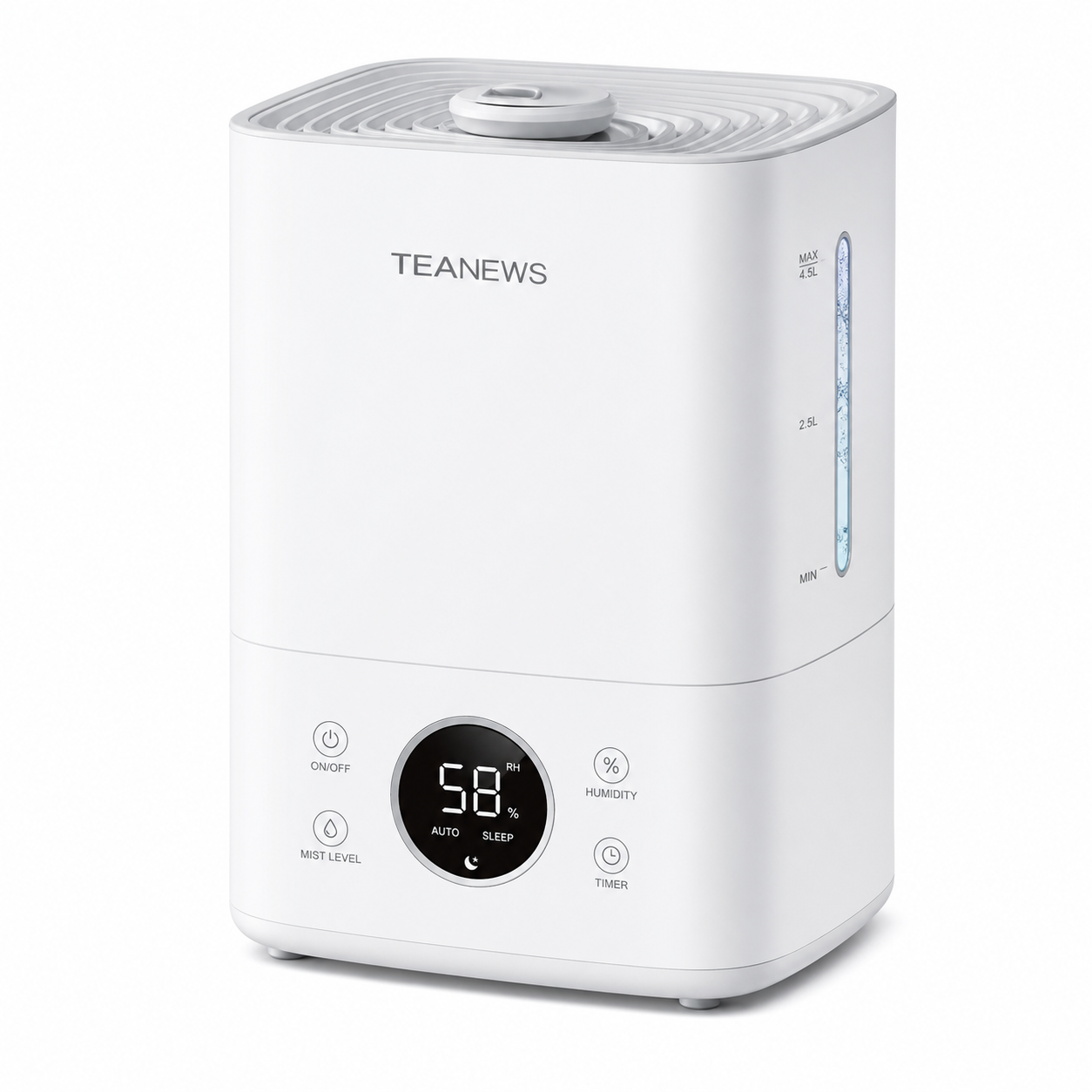 TEANEWS Humidifier for Bedroom, 1.2L Top Fill for Large Room, 24H Runtime, 28 dB Quiet Supersized Cool Mist Air Humidifier for Baby Nursery, Plants, Indoor, Night Light, Easy to Clean &amp; Fill, White