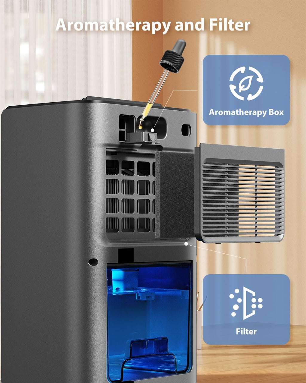 HOZNER Dehumidifiers for Home, 95OZ Dehumidifier with Drain Hose, 1000 Sq.ft Dehumidifier for Bedroom