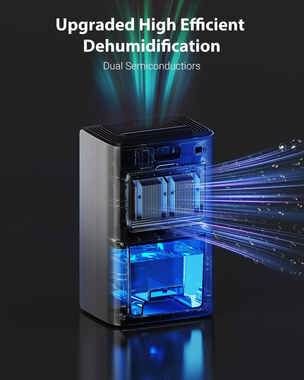 HOZNER Dehumidifiers for Home, 95OZ Dehumidifier with Drain Hose, 1000 Sq.ft Dehumidifier for Bedroom