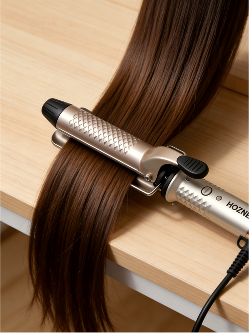 HOZNER Electric Crimping Iron: Salon-Grade Hair Crimper for Wavy & Textured Styles