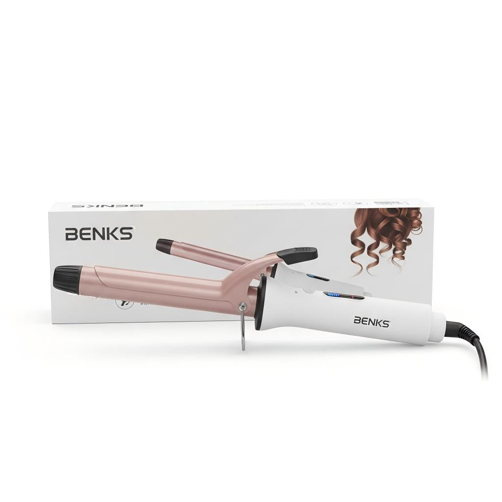 BENKS Hair Curling Wand, Fast Heat Up, Auto Shut Off,  Curling Iron for Salon-Quality Styling